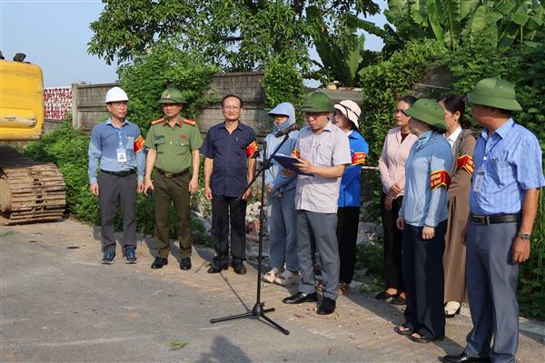 Phường Hưng Đạo tổ chức cưỡng chế thu hồi đất thực hiện Dự án Nhà ở thương mại phục vụ chỉnh trang đô thị ven sông Lạch Tray