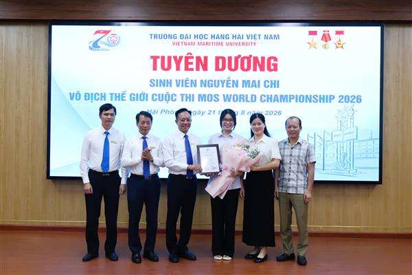 Trường Đại học Hàng hải Việt Nam nối dài bảng thành tích ấn tượng tại Cuộc thi MOS World Championship 2026
