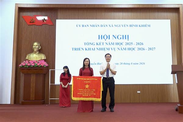 Xã Nguyễn Bỉnh Khiêm tổng kết năm học 2025 - 2026, triển khai nhiệm vụ năm học 2026 - 2027