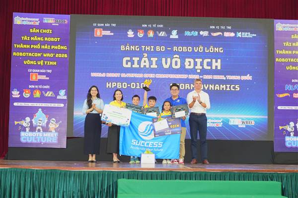 Thành đoàn Hải Phòng tổ chức Lễ bế mạc và trao giải Sân chơi "Tài năng Robot - ROBOTACON WRO" năm 2026