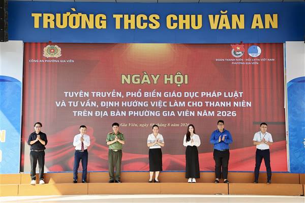 Phường Gia Viên đồng hành cùng thanh niên trong chấp hành pháp luật và định hướng nghề nghiệp