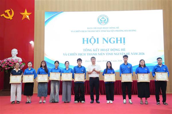 Phường Hải Dương tổng kết Hoạt động hè và Chiến dịch Thanh niên tình nguyện hè năm 2026