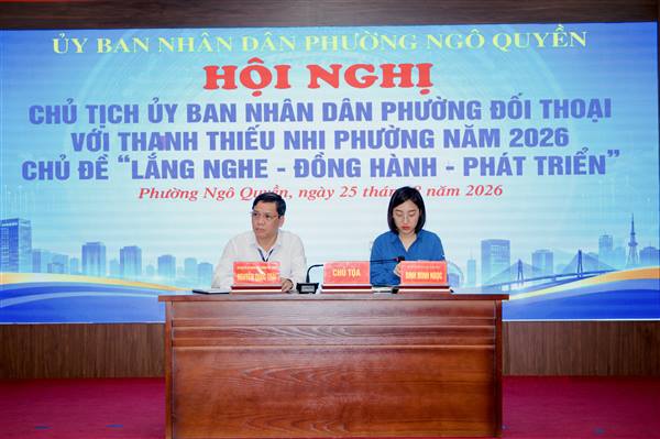 Chủ tịch UBND Phường Ngô Quyền đối thoại lắng nghe và đồng hành cùng thanh thiếu nhi