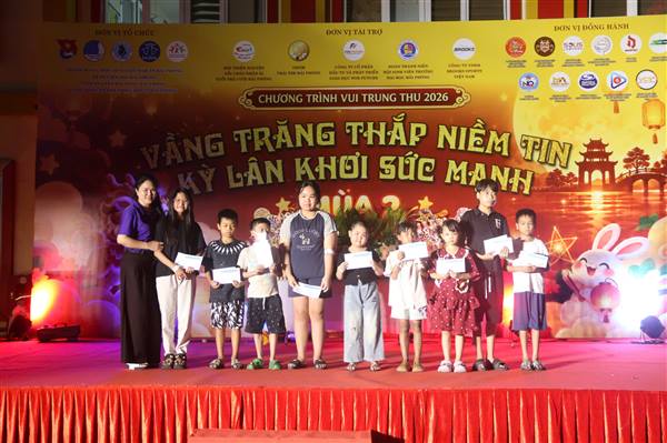Hàng nghìn phần quà gửi tới trẻ em tại Bệnh viện Nhi Hải Phòng nhân dịp Tết Trung thu 2026