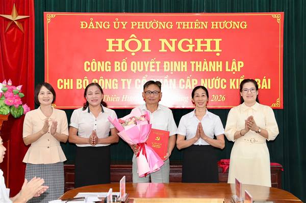 Đảng ủy phường Thiên Hương tạo đột phá trong công tác phát triển đảng viên và tổ chức đảng tại doanh nghiệp