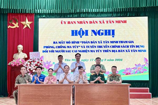 Xã Tân Minh ra mắt mô hình “Toàn dân tham gia phòng, chống ma túy”