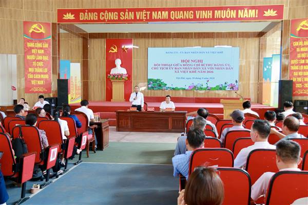 Người đứng đầu cấp ủy, chính quyền xã Việt Khê đối thoại trực tiếp với Nhân dân năm 2026