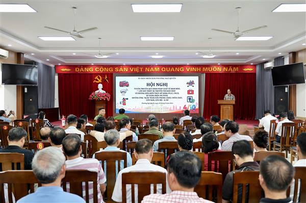 Phường Ngô Quyền tập huấn kỹ năng phòng cháy, chữa cháy và hướng dẫn lắp đặt thiết bị truyền tin báo cháy