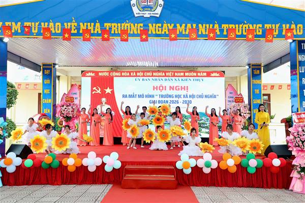 Xã Kiến Thụy ra mắt mô hình "Trường học xã hội chủ nghĩa” giai đoạn 2026 - 2030 tại Phân hiệu I Trường Tiểu học Núi Đối
