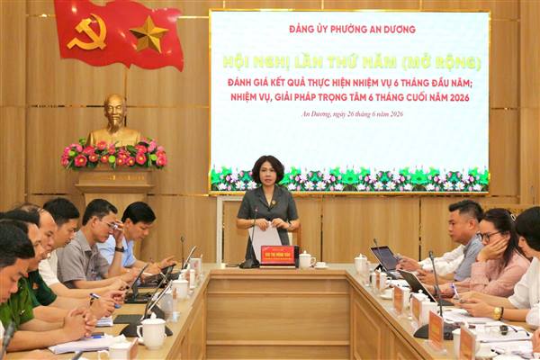 8 tháng đầu năm, Đảng bộ phường An Dương hoàn thành vượt chỉ tiêu kết nạp đảng viên mới năm 2026