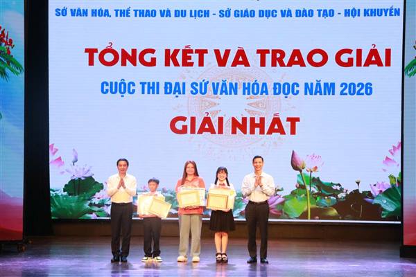 Cuộc thi Đại sứ Văn hóa đọc năm 2026 thu hút 36.450 bài dự thi tham gia