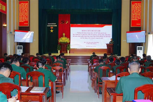 Bộ đội Biên phòng thành phố Hải Phòng học tập, quán triệt các Nghị quyết, Chỉ thị của Bộ Chính trị 