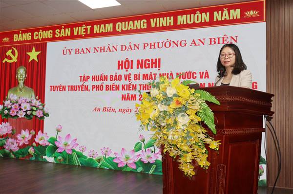 Phường An Biên tập huấn bảo vệ bí mật nhà nước và tuyên truyền, phổ biến kiến thức an ninh mạng năm 2026