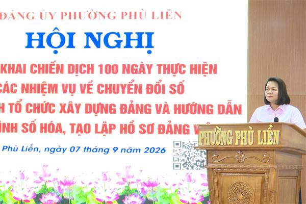 Phường Phù Liễn triển khai chiến dịch 100 ngày thực hiện các nhiệm vụ về chuyển đổi số