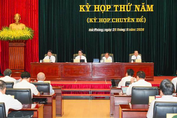 Kỳ họp thứ 5 (kỳ họp chuyên đề) HĐND thành phố khóa XVII, nhiệm kỳ 2026 - 2031 thông qua dự thảo 15 Nghị quyết