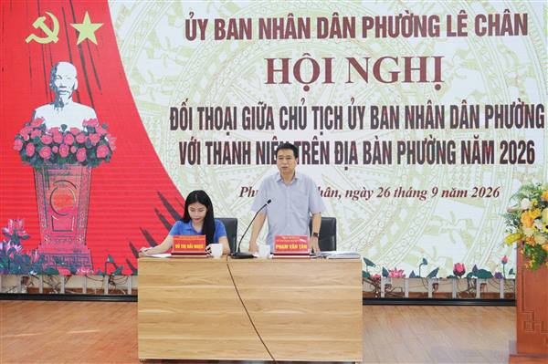 Chủ tịch UBND phường Lê Chân đối thoại với thanh niên trên địa bàn phường năm 2026