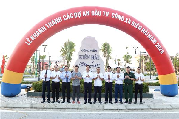 Xã Kiến Hải khánh thành, đưa vào sử dụng 5 công trình chào mừng 82 năm Ngày thành lập Chi bộ Đảng Cộng sản đầu tiên
