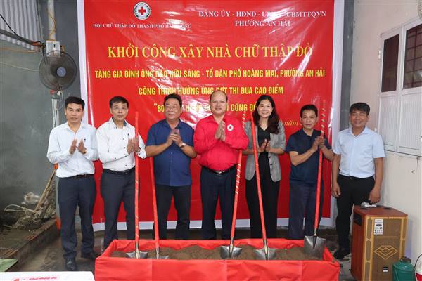 Khởi công xây dựng Nhà Chữ thập đỏ tặng gia đình ông Đào Hữu Sáng tại phường An Hải