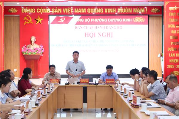 Phường Dương Kinh tập trung cao hoàn thành chỉ tiêu nhiệm vụ 03 tháng cuối năm 2026