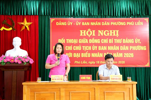 Phường Phù Liễn đối thoại với Nhân dân, tập trung tháo gỡ, giải quyết các kiến nghị từ cơ sở