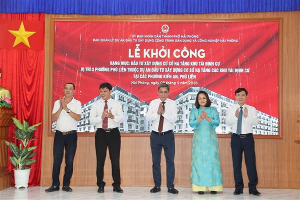 Khởi công Dự án đầu tư xây dựng cơ sở hạ tầng Khu tái định cư tại phường Phù Liễn