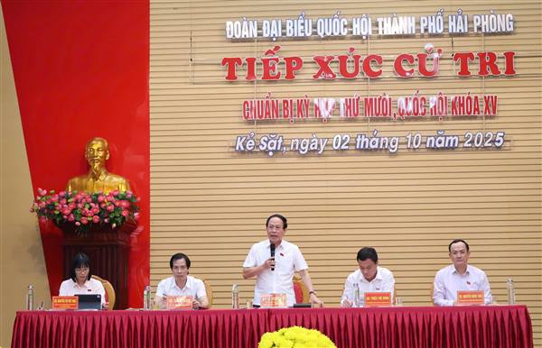 
Hai Phong national assembly delegation meets voters