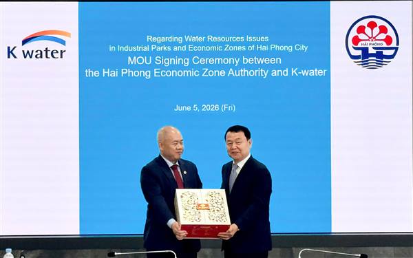 Hai Phong Economic Zone Authority Signs MoU with Korea Water Resources Corporation (K-Water)