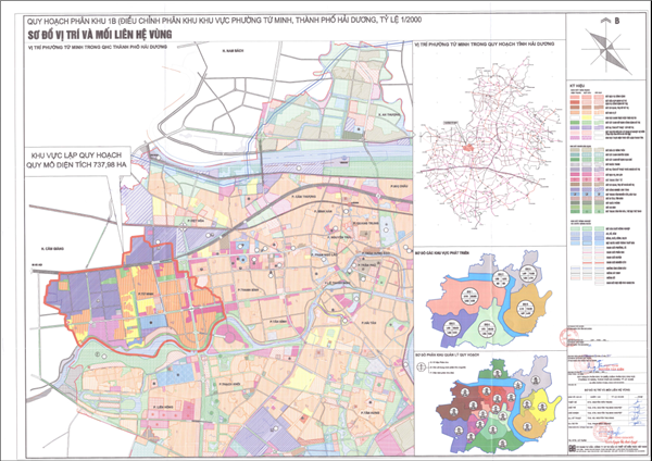 Quy hoạch phân khu 1B phường Tứ Minh, thành phố Hải Dương tỷ lệ 1/2000
