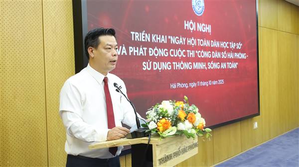 Triển khai “Ngày hội toàn dân học tập số” và phát động Cuộc thi “Công dân số Hải Phòng - Sử dụng thông minh, sống an toàn”