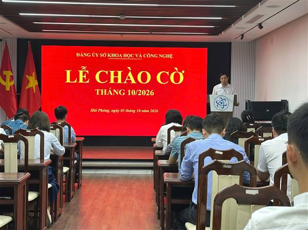 Sở Khoa học và Công nghệ tổ chức Lễ chào cờ và sinh hoạt chính trị dưới cờ tháng 10/2026
