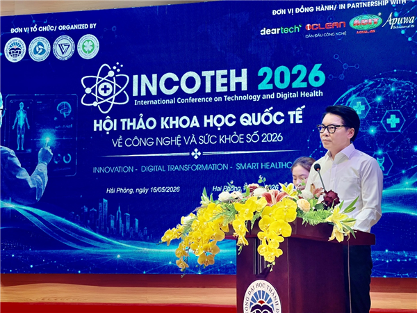 Giám đốc Sở KHCN TP Hải Phòng cam kết "Đồng hành trong đào tạo, nghiên cứu và ứng dụng, hướng tới hình thành nguồn nhân lực số chất lượng cao" tại Hội thảo INCOTEH 2026, Đại học Thành Đông
