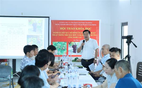 Đánh giá kết quả mô hình ứng dụng tiến bộ kỹ thuật trồng nho Mẫu Đơn và Hạ Đen theo hướng công nghệ cao