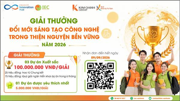 Giải thưởng Đổi mới sáng tạo công nghệ trong thiện nguyện bền vững năm 2026 (TISPA 2026)
