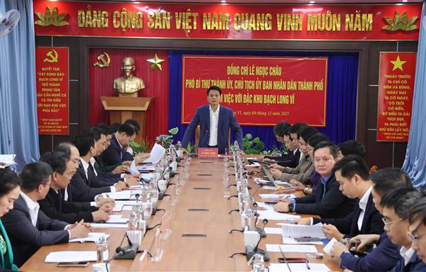 Thông báo Kết luận của đồng chí Chủ tịch Ủy ban nhân dân thành phố tại buổi thăm, làm việc với Đặc khu Bạch Long Vĩ