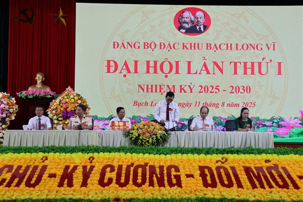 ĐẠI HỘI ĐẢNG BỘ ĐẶC KHU BẠCH LONG VĨ LẦN THỨ NHẤT, NHIỆM KỲ 2025 – 2030 HOÀN THÀNH PHIÊN ĐẠI HỘI TRÙ BỊ

