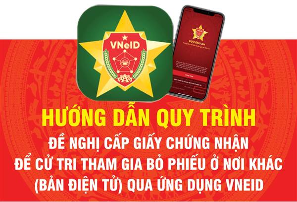 Hướng dẫn cử tri đăng ký bỏ phiếu tại nơi khác thông qua ứng dụng VNeID