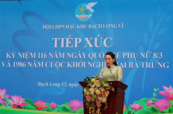 Bạch Long Vĩ: Sôi nổi hoạt động kỷ niệm ngày Quốc tế Phụ nữ 8/3 và Khởi nghĩa Hai Bà Trưng
