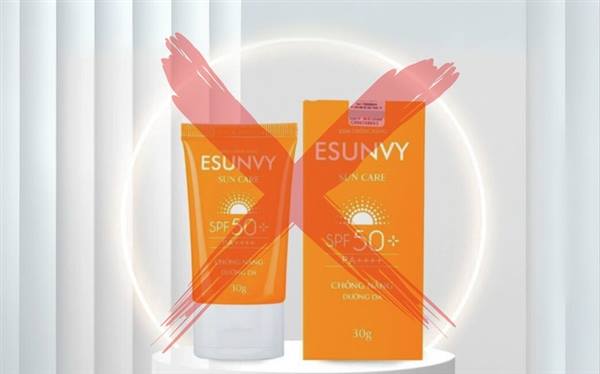 Tạm ngừng lưu hành sản phẩm kem chống nắng Esunvy Sun Care SPF 50+ PA++++ tại Hải Phòng