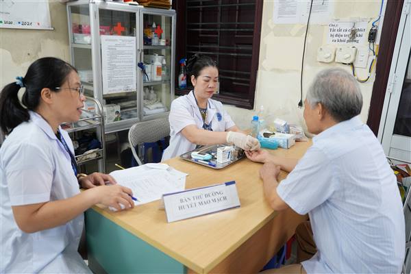 Khám sàng lọc, phát hiện sớm bệnh tăng huyết áp, đái tháo đường tại Lê Chân