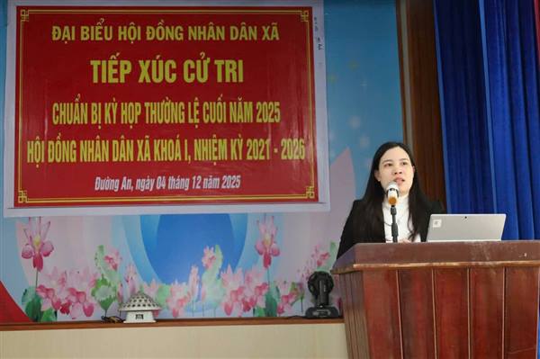 📚 Đại biểu HĐND xã Đường An tiếp xúc cử tri trước kì họp thường lệ cuối năm 2025.