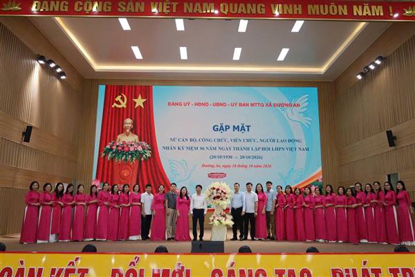 Xã Đường An tổ chức gặp mặt kỷ niệm 96 năm ngày thành lập Hội LHPN Việt Nam (20/10/1930 – 20/10/2026) 