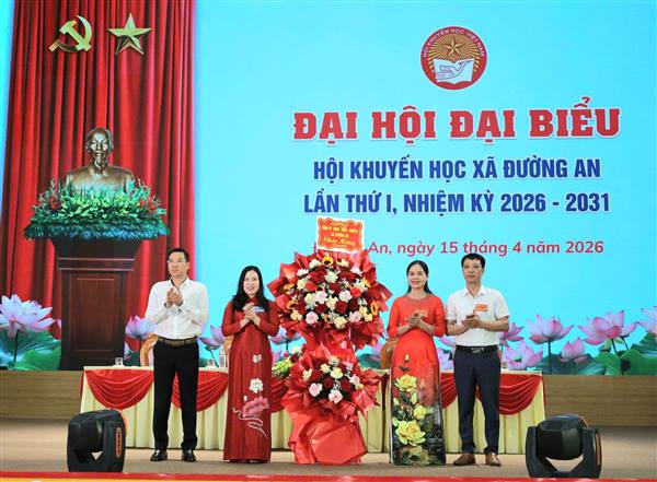 ĐẠI HỘI ĐẠI BIỂU HỘI KHUYẾN HỌC XÃ ĐƯỜNG AN LẦN THỨ I, NHIỆM KỲ 2026–2031 THÀNH CÔNG TỐT ĐẸP!