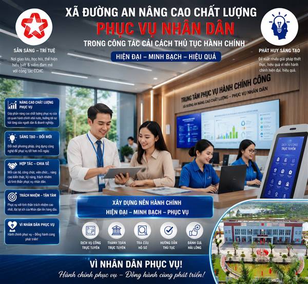 XÃ ĐƯỜNG AN NÂNG CAO CHẤT LƯỢNG PHỤC VỤ NHÂN DÂN TRONG CÔNG TÁC CẢI CÁCH THỦ TỤC HÀNH CHÍNH