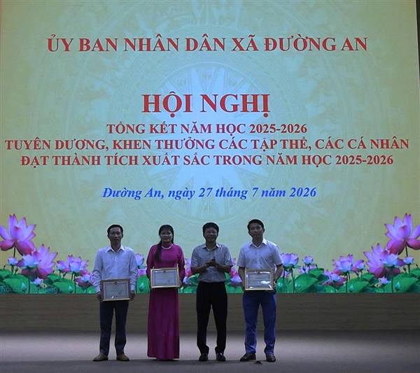 Xã Đường An tổ chức Hội nghị tổng kết năm học 2025–2026, triển khai nhiệm vụ năm học mới.