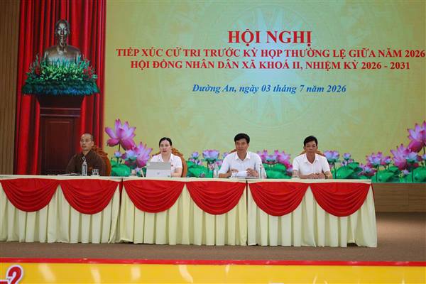 ĐẠI BIỂU HĐND XÃ ĐƯỜNG AN TIẾP XÚC CỬ TRI TRƯỚC KỲ HỌP THƯỜNG LỆ GIỮA NĂM 2026