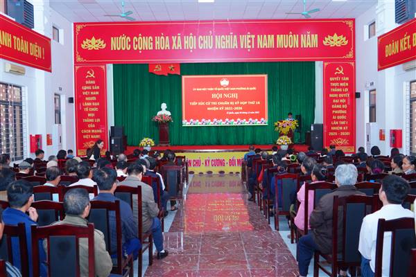 Phường Ái Quốc tổ chức hội nghị tiếp xúc cử tri chuẩn bị kỳ họp thứ 16, HĐND phường khoá XXII, nhiệm kỳ 2021 - 2026