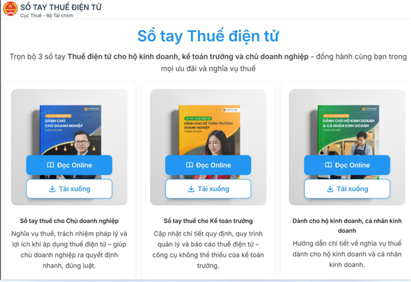 Cục Thuế giới thiệu bộ 3 cuốn Sổ tay điện tử hỗ trợ người nộp thuế