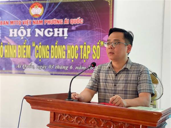 PHƯỜNG ÁI QUỐC RA MẮT MÔ HÌNH “CỘNG ĐỒNG HỌC TẬP SỐ” TẠI TỔ DÂN PHỐ NINH QUAN