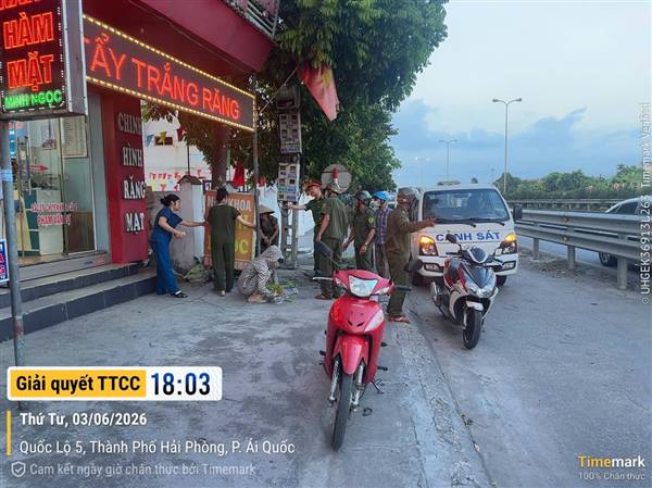 Phường Ái Quốc ra quân xử lý các điểm phức tạp về trật tự công cộng