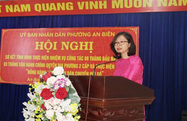PHƯỜNG AN BIÊN TỔ CHỨC HỘI NGHỊ SƠ KẾT 9 THÁNG ĐẦU NĂM, TRIỂN KHAI NHIỆM VỤ 3 THÁNG CUỐI NĂM 2025